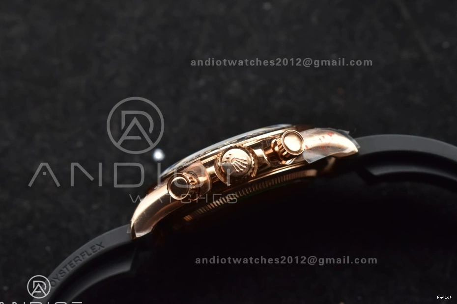 Oysterflex 126515 Strap RG on Edition (Weighted) QF Best Dial SH4131 Black V6 Daytona 1:1 0224